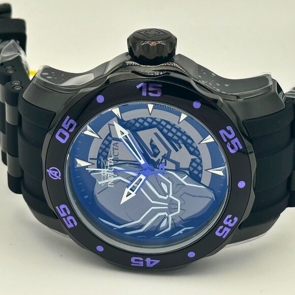 Invicta MARVEL BLACK PANTHER Limited Edition 48mm Black Dial Watch NEW Rare Find - Picture 4 of 8